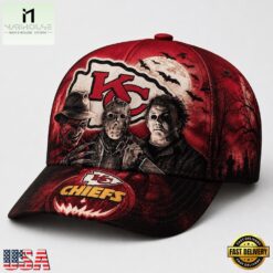 Kansas City Chiefs NFL Horror Night Halloween 2026 Design Classic Cap, NFL Trendy Cap Kansas City Chiefs Nfl Horror Night Halloween 2026 Design Classic Cap