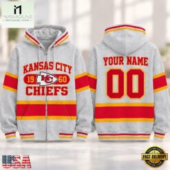 Kansas City Chiefs NFL Varsity Stripe Zip Hoodie, NFL Sporty Shirt Kansas City Chiefs Nfl Varsity Stripe Zip Hoodie