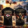 Kansas City Chiefs x Fourth Wing Night 2026 Dragons Make A Brighter Sky 3D Shirt, Hot 3D Shirt Trend Kansas City Chiefs X Fourth Wing Night 2026 Dragons Make A Brighter Sky 3D Shirt