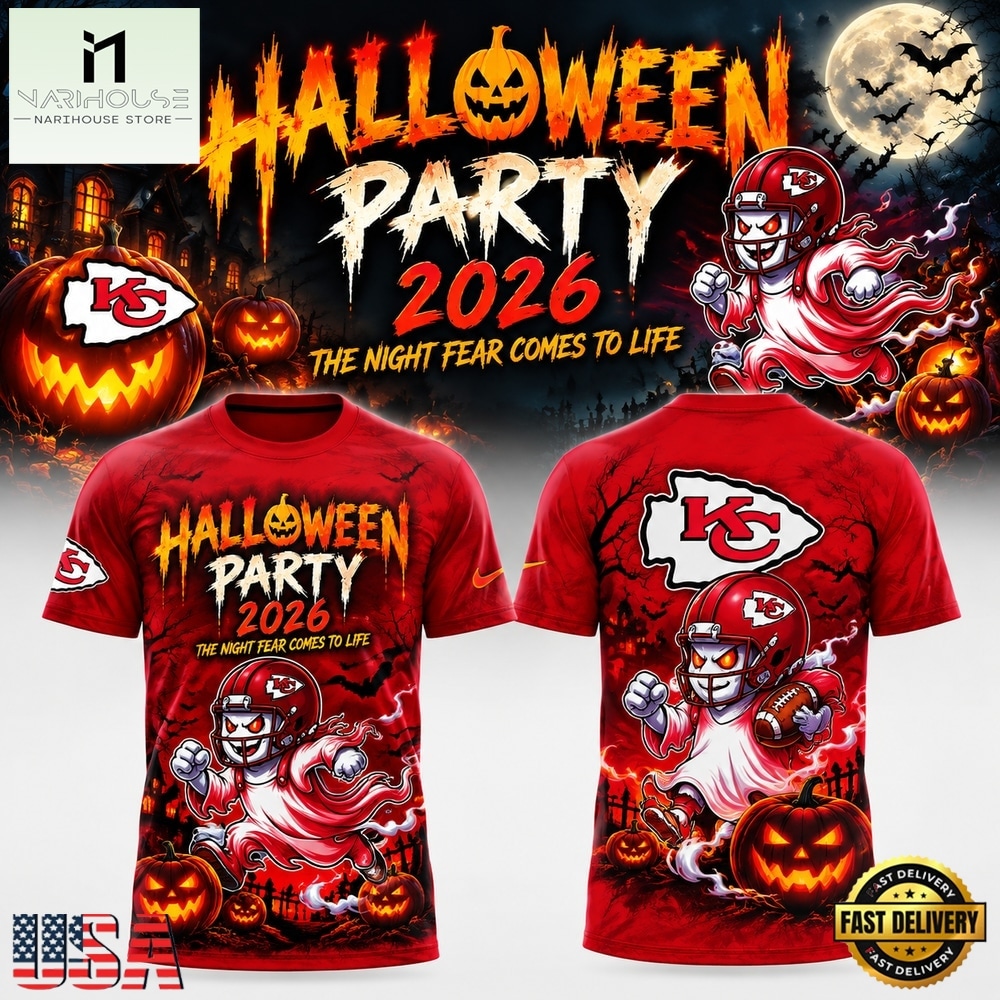 Kansas City Chiefs x Halloween Night 2026 T Shirt, Hot 3D Shirt Trend Kansas City Chiefs x Halloween Night 2026 T Shirt, Hot 3D Shirt Trend