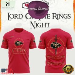Kansas City Chiefs x The Lord of the Rings 2026 Special New Red T Shirt, Hot 3D Shirt Trend Kansas City Chiefs X The Lord OF The Rings 2026 Special New Red T Shirt
