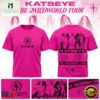 KATSEYE The Wildworld Tour Signed Pink 3D Shirt, Popular 3D Music Tee Katseye The Wildworld Tour Signed Pink 3D Shirt