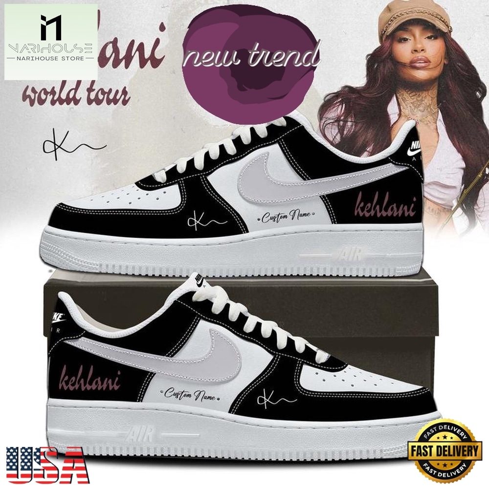 Kehlani World Tour 2026 Signature Black Air Force 1 Shoes Sneakers, Music Artist AF1 Shoes Kehlani World Tour 2026 Signature Black Air Force 1 Shoes Sneakers, Music Artist AF1 Shoes