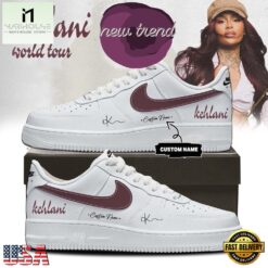 Kehlani World Tour 2026 Signature White Air Force 1 Shoes Sneakers, Music Artist AF1 Shoes Kehlani World Tour 2026 Signature White Air Force 1 Shoes Sneakers