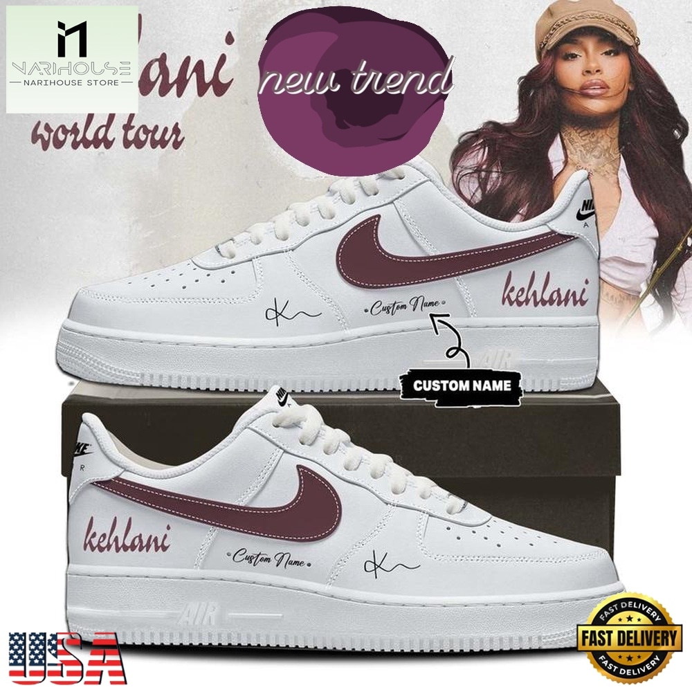 Kehlani World Tour 2026 Signature White Air Force 1 Shoes Sneakers, Music Artist AF1 Shoes Kehlani World Tour 2026 Signature White Air Force 1 Shoes Sneakers, Music Artist AF1 Shoes