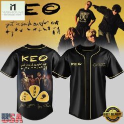 KEO Put A Smile On For Me Tour Signed 2026 Black Baseball Jersey, Stylish Baseball Jersey Keo Put A Smile ON For ME Tour Signed 2026 Black Baseball Jersey