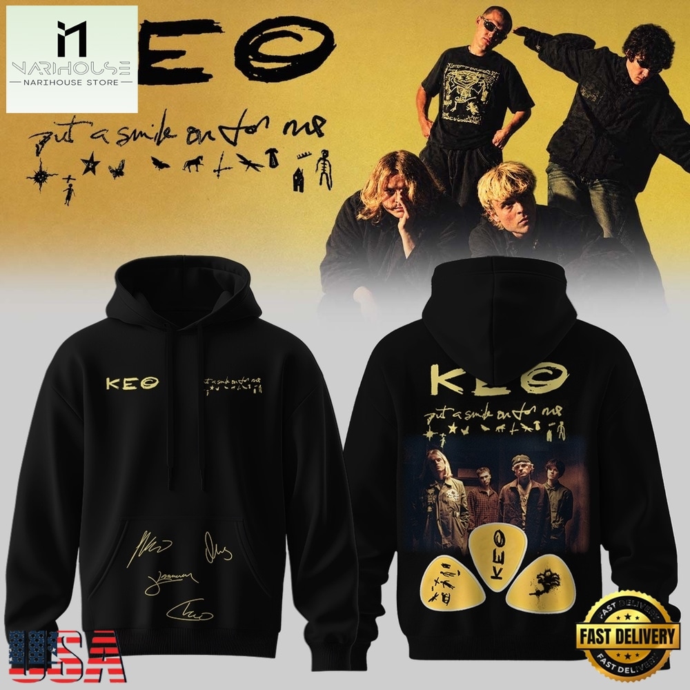 KEO Put A Smile On For Me Tour Signed 2026 Black Hoodie, Popular 3D Music Tee KEO Put A Smile On For Me Tour Signed 2026 Black Hoodie, Popular 3D Music Tee