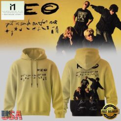 KEO Put A Smile On For Me Tour Signed 2026 Yellow Hoodie, Popular 3D Music Tee Keo Put A Smile ON For ME Tour Signed 2026 Yellow Hoodie