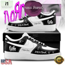 Korn Euro Tour Still A Freak Custom Name Black Air Force 1 Shoes, Music Artist AF1 Shoes Korn Euro Tour Still A Freak Custom Name Black Air Force 1 Shoes