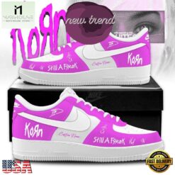 Korn Euro Tour Still A Freak Custom Name Pink Air Force 1 Shoes, Music Artist AF1 Shoes Korn Euro Tour Still A Freak Custom Name Pink Air Force 1 Shoes
