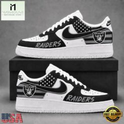 Las Vegas Raiders NFL American Flag Football Team Limited Air Force 1 Shoes Sneakers, NFL Team AF1 Shoes Las Vegas Raiders Nfl American Flag Football Team Limited Air Force 1 Shoes Sneakers