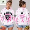 Las Vegas Raiders NFL Pink Ribbon Stronger Together Breast Cancer Awareness Hoodie, NFL Sporty Shirt Las Vegas Raiders Nfl Pink Ribbon Stronger Together Breast Cancer Awareness Hoodie