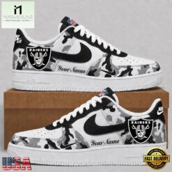 Las Vegas Raiders NFL Team Camo Air Force 1 Shoes Sneakers, NFL Team AF1 Shoes Las Vegas Raiders Nfl Team Camo Air Force 1 Shoes Sneakers