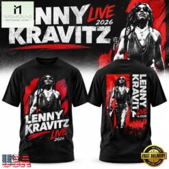 Lenny Kravitz Live 2026 T Shirt, Popular 3D Music Tee Lenny Kravitz Live 2026 T Shirt