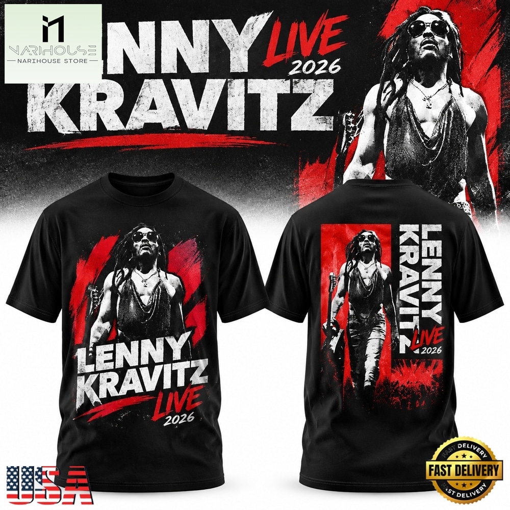 Lenny Kravitz Live 2026 T Shirt, Popular 3D Music Tee Lenny Kravitz Live 2026 T Shirt, Popular 3D Music Tee