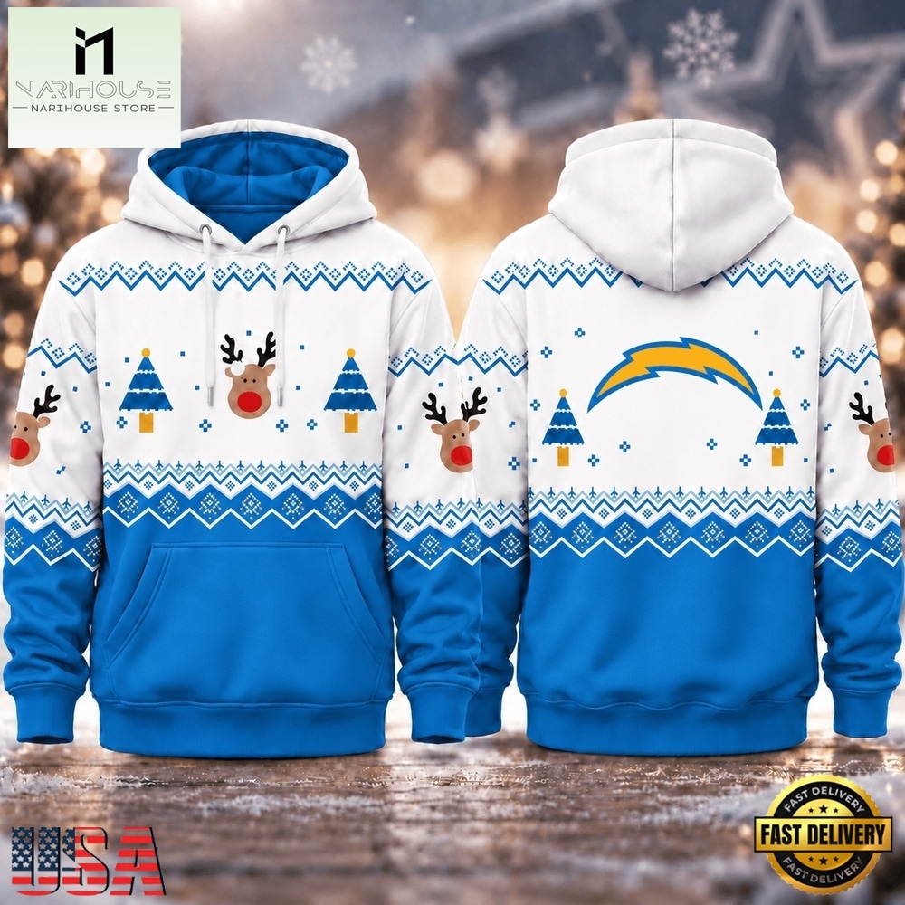 Los Angeles Chargers NFL Christmas Game Day Hoodie Shirt, NFL Sporty Shirt Los Angeles Chargers NFL Christmas Game Day Hoodie Shirt, NFL Sporty Shirt