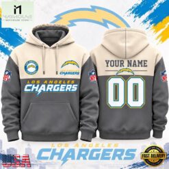 Los Angeles Chargers NFL Custom Varsity Colorblock Pullover Hoodie, NFL Sporty Shirt Los Angeles Chargers Nfl Custom Varsity Colorblock Pullover Hoodie