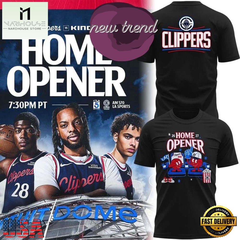Los Angeles Clippers 2026 Home Opener Graphic T Shirt, Hot 3D Shirt Trend Los Angeles Clippers 2026 Home Opener Graphic T Shirt, Hot 3D Shirt Trend