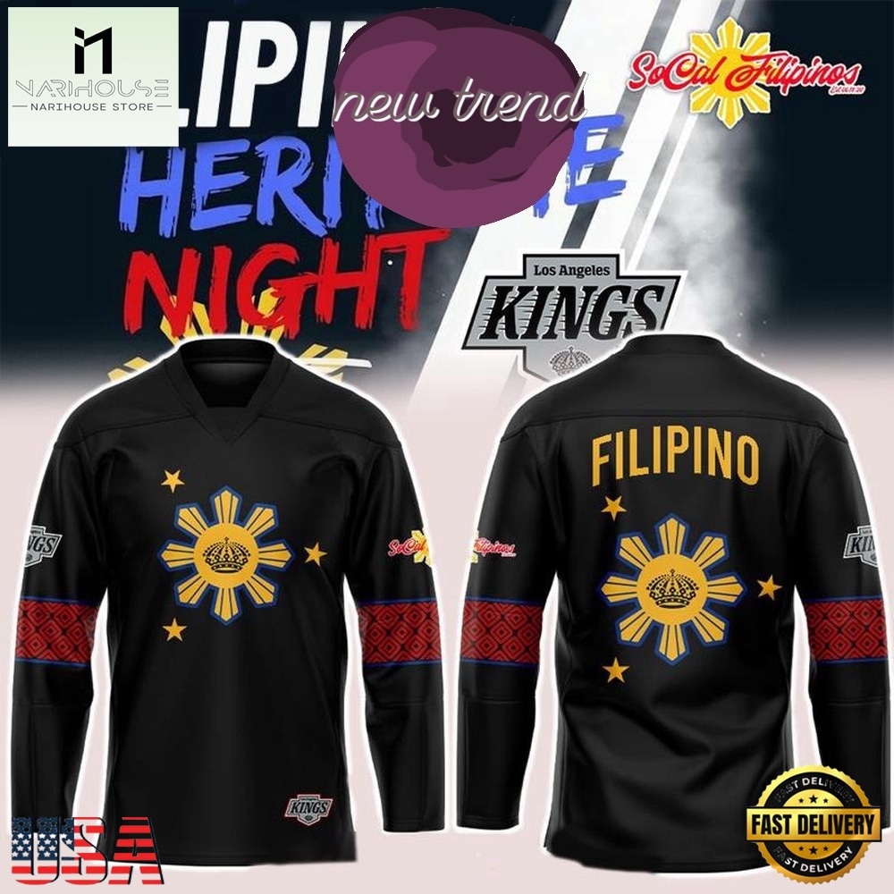 Los Angeles Kings 2026 Filipino Heritage Night Hockey Jersey, Hot 3D Shirt Trend Los Angeles Kings 2026 Filipino Heritage Night Hockey Jersey, Hot 3D Shirt Trend