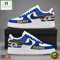 Los Angeles Rams NFL American Flag Football Team Limited Air Force 1 Shoes Sneakers, NFL Team AF1 Shoes Los Angeles Rams Nfl American Flag Football Team Limited Air Force 1 Shoes Sneakers