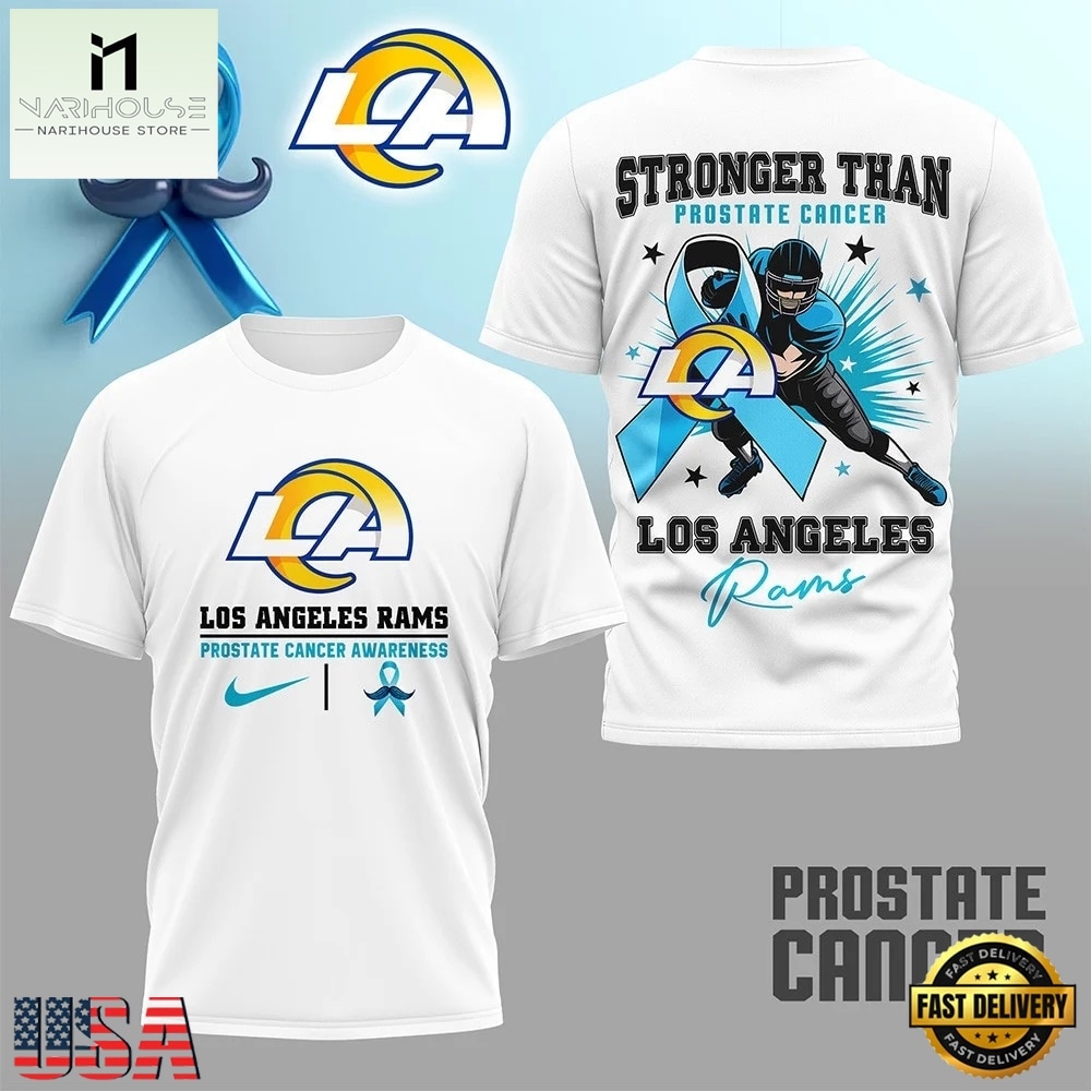 Los Angeles Rams NFL Prostate Cancer Awareness Month 3D Shirt, NFL Sporty Shirt Los Angeles Rams NFL Prostate Cancer Awareness Month 3D Shirt, NFL Sporty Shirt