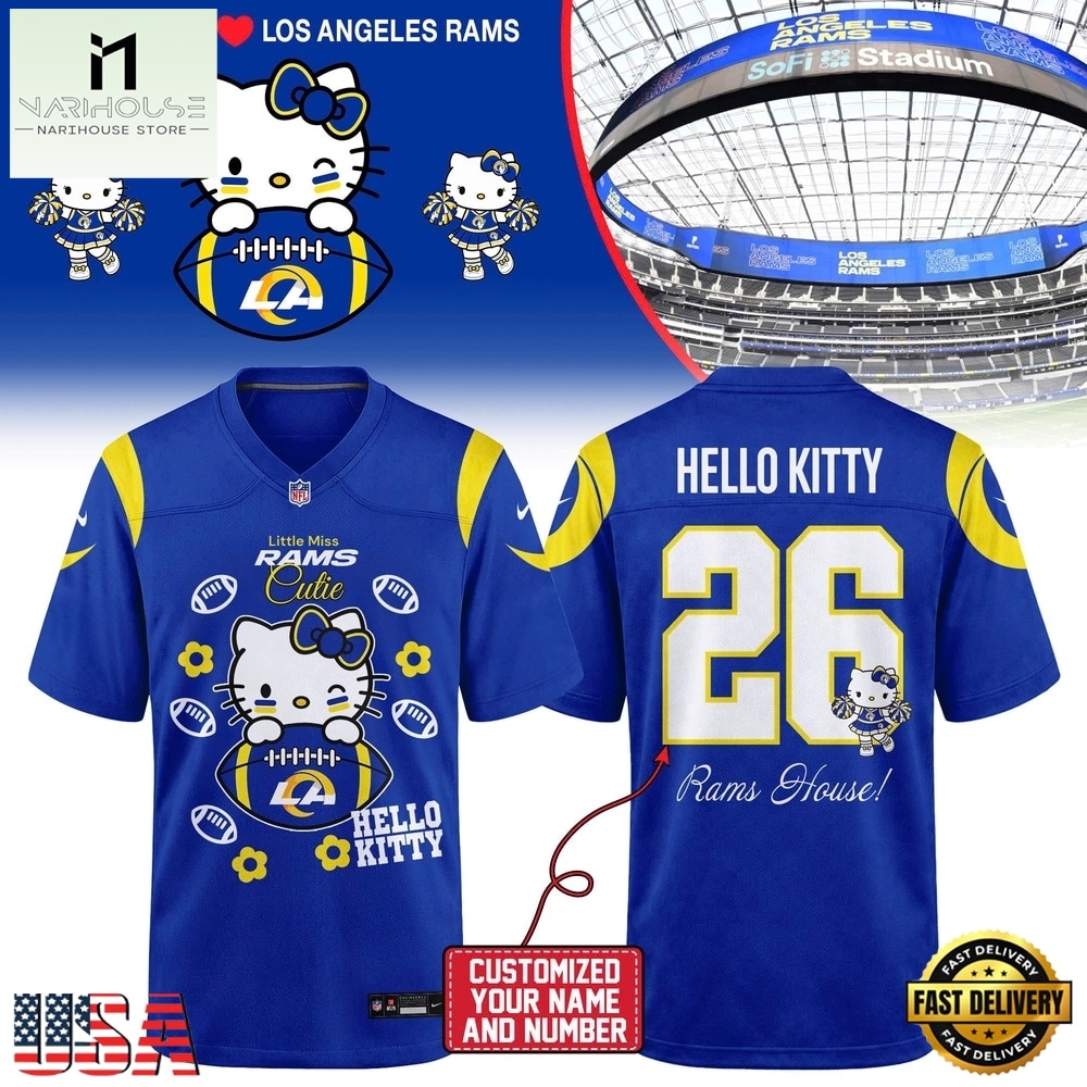 Los Angeles Rams NFL x Hello Kitty 2026 Football Jersey Shirt, Trending Football Shirt Los Angeles Rams NFL x Hello Kitty 2026 Football Jersey Shirt, Trending Football Shirt
