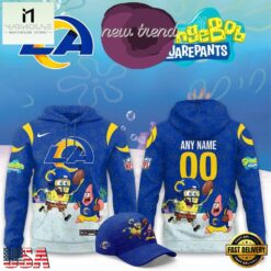 Los Angeles Rams x SpongeBob Limited Edition Personalized Hoodie, Hot 3D Shirt Trend Los Angeles Rams X Spongebob Limited Edition Personalized Hoodie