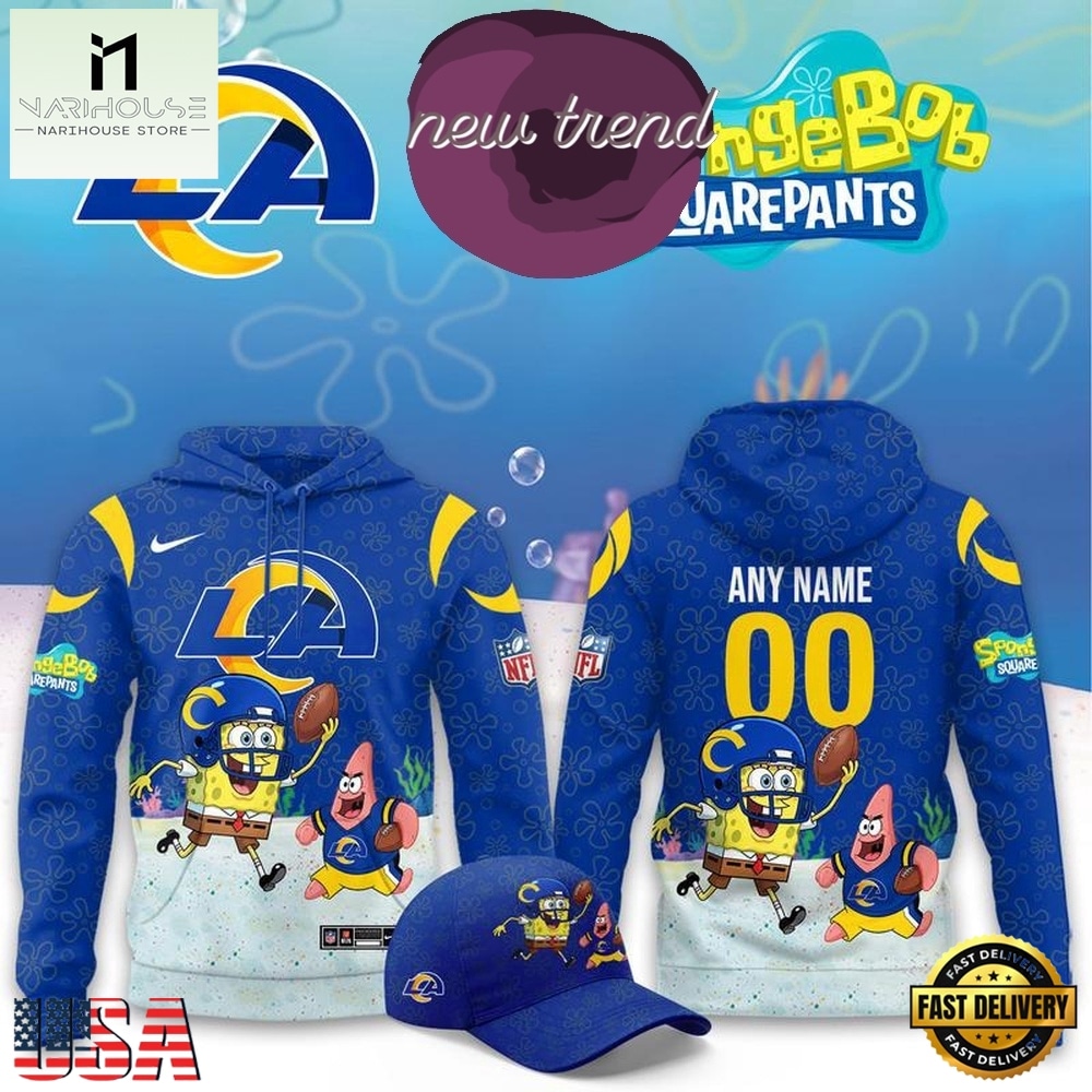 Los Angeles Rams x SpongeBob Limited Edition Personalized Hoodie, Hot 3D Shirt Trend Los Angeles Rams x SpongeBob Limited Edition Personalized Hoodie, Hot 3D Shirt Trend