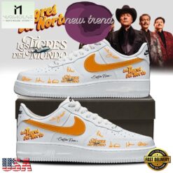 Los Tigres Del Norte Los Tigres del Mundo Tour 2026 White Air Force 1 Shoes, Music Artist AF1 Shoes Los Tigres Del Norte Los Tigres Del Mundo Tour 2026 White Air Force 1 Shoes