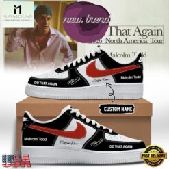 Malcolm Todd Do That Again Tour 2026 Black Air Force 1 Shoes Sneakers, Music Artist AF1 Shoes Malcolm Todd DO That Again Tour 2026 Black Air Force 1 Shoes Sneakers