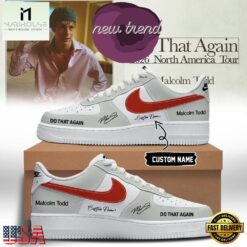 Malcolm Todd Do That Again Tour 2026 Limited Edition Air Force 1 Shoes Sneakers, Music Artist AF1 Shoes Malcolm Todd DO That Again Tour 2026 Limited Edition Air Force 1 Shoes Sneakers