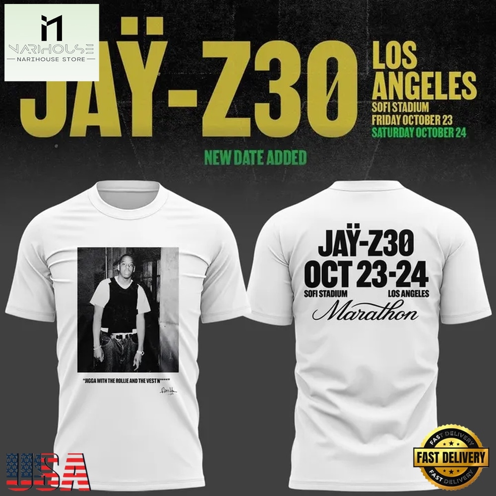 Marathon x JAY Z 30 2026 Exclusive T Shirt, Popular 3D Music Tee Marathon x JAY Z 30 2026 Exclusive T Shirt, Popular 3D Music Tee