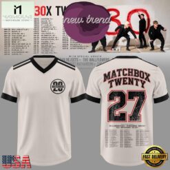 Matchbox Twenty 30 North American Tour 2027 Football Jersey, Trending Football Shirt Matchbox Twenty 30 North American Tour 2027 Football Jersey