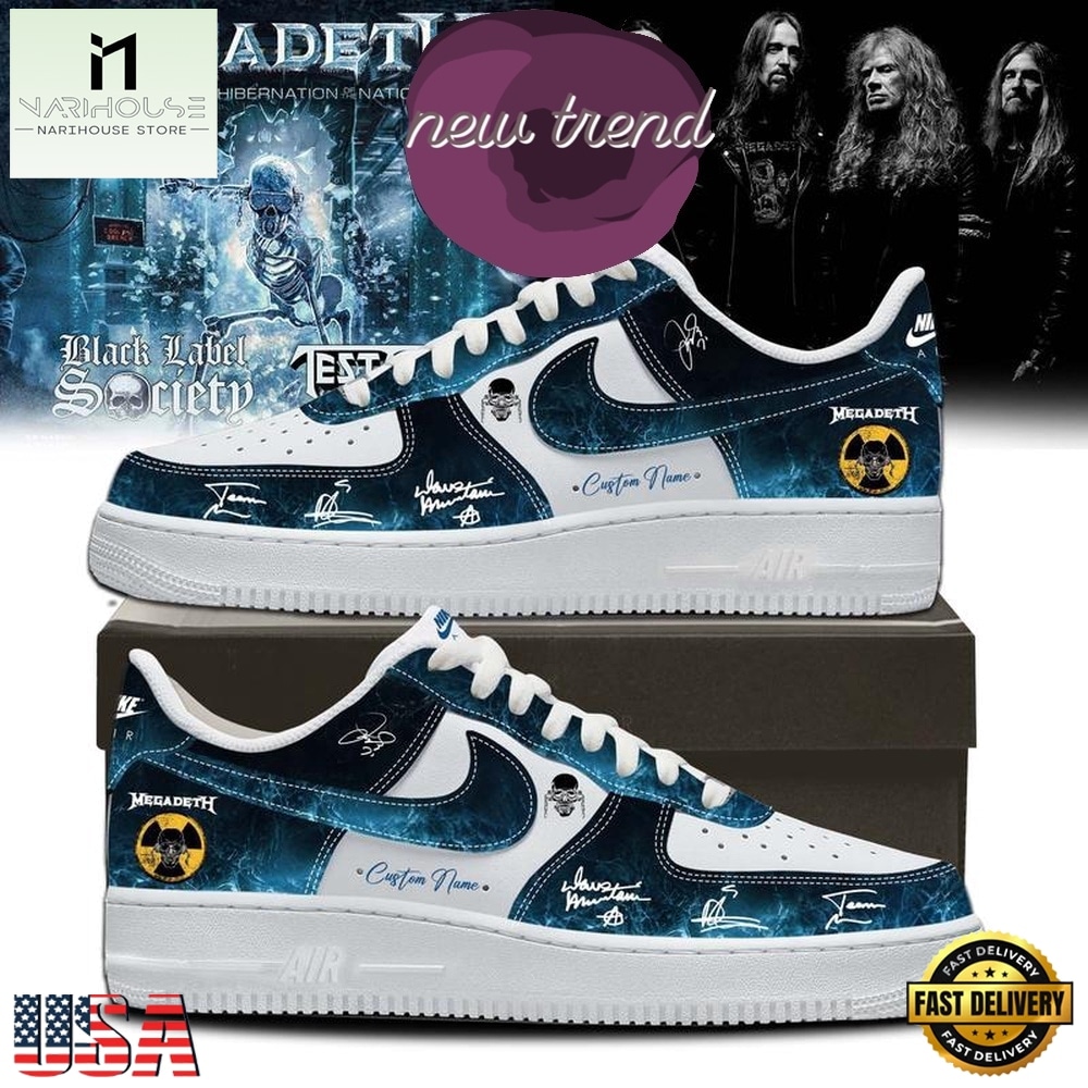 Megadeth Breakout Hibernation Of The Nations 2026 Air Force 1 Shoes Sneakers, Music Artist AF1 Shoes Megadeth Breakout Hibernation Of The Nations 2026 Air Force 1 Shoes Sneakers, Music Artist AF1 Shoes