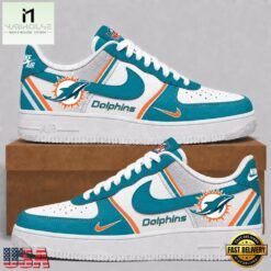 Miami Dolphins 2026 NFL Team Air Force 1 Shoes Sneakers, NFL Team AF1 Shoes Miami Dolphins 2026 Nfl Team Air Force 1 Shoes Sneakers