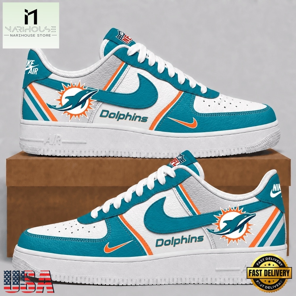 Miami Dolphins 2026 NFL Team Air Force 1 Shoes Sneakers, NFL Team AF1 Shoes Miami Dolphins 2026 NFL Team Air Force 1 Shoes Sneakers, NFL Team AF1 Shoes