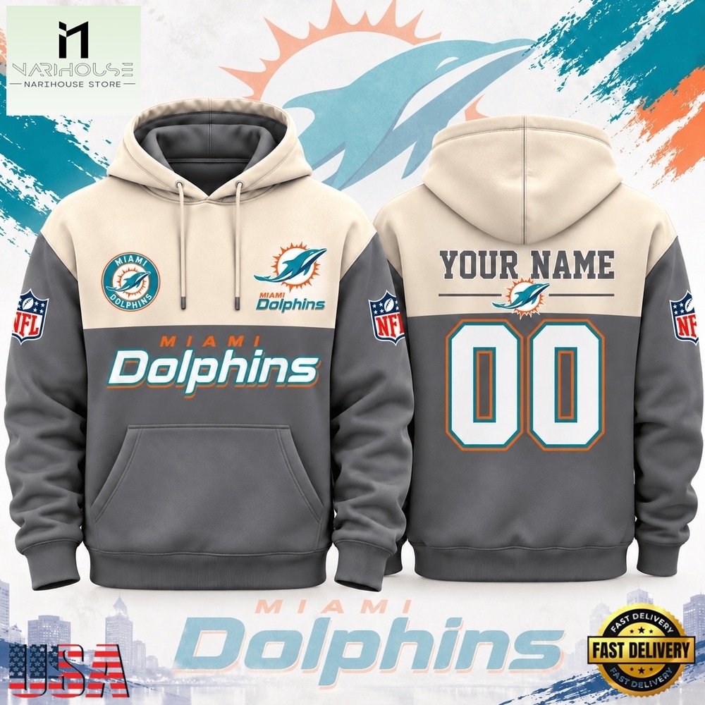 Miami Dolphins NFL Custom Varsity Colorblock Pullover Hoodie, NFL Sporty Shirt Miami Dolphins NFL Custom Varsity Colorblock Pullover Hoodie, NFL Sporty Shirt