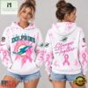 Miami Dolphins NFL Pink Ribbon Stronger Together Breast Cancer Awareness Hoodie, NFL Sporty Shirt Miami Dolphins Nfl Pink Ribbon Stronger Together Breast Cancer Awareness Hoodie