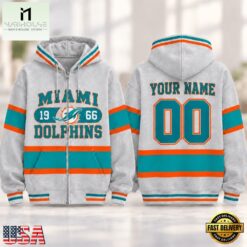 Miami Dolphins NFL Varsity Stripe Zip Hoodie, NFL Sporty Shirt Miami Dolphins Nfl Varsity Stripe Zip Hoodie
