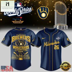 Milwaukee Brewers 2026 World Series Champions Jersey Shirt, Stylish Baseball Jersey Milwaukee Brewers 2026 World Series Champions Jersey Shirt