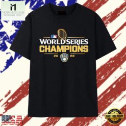 Milwaukee Brewers 2026 World Series champions trophy MLB logo T Shirt, Stylish 2D Graphic Shirt Milwaukee Brewers 2026 World Series Champions Trophy Mlb Logo T Shirt