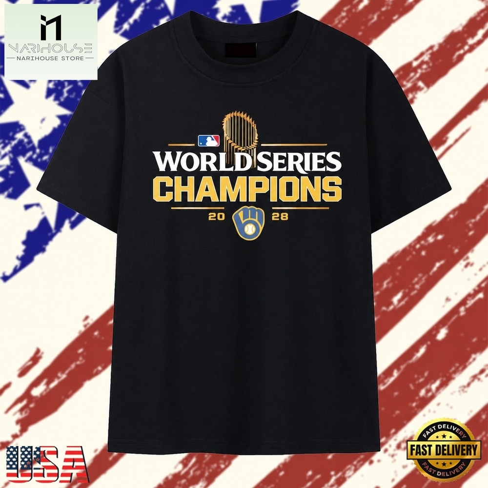 Milwaukee Brewers 2026 World Series champions trophy MLB logo T Shirt, Stylish 2D Graphic Shirt Milwaukee Brewers 2026 World Series champions trophy MLB logo T Shirt, Stylish 2D Graphic Shirt