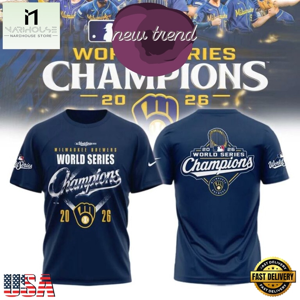 Milwaukee Brewers World Series Champions 2026 Graphic T Shirt, Hot 3D Shirt Trend Milwaukee Brewers World Series Champions 2026 Graphic T Shirt, Hot 3D Shirt Trend