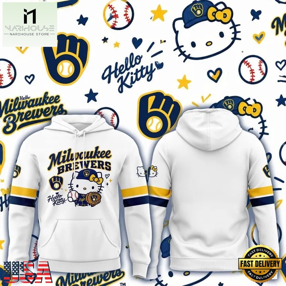 Milwaukee Brewers x Hello Kitty Hoodie, Hot 3D Shirt Trend Milwaukee Brewers x Hello Kitty Hoodie, Hot 3D Shirt Trend