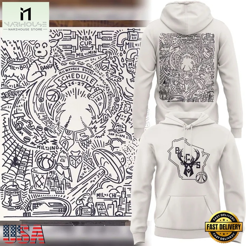 Milwaukee Bucks Schedule 2026 Hoodie, Hot 3D Shirt Trend Milwaukee Bucks Schedule 2026 Hoodie, Hot 3D Shirt Trend