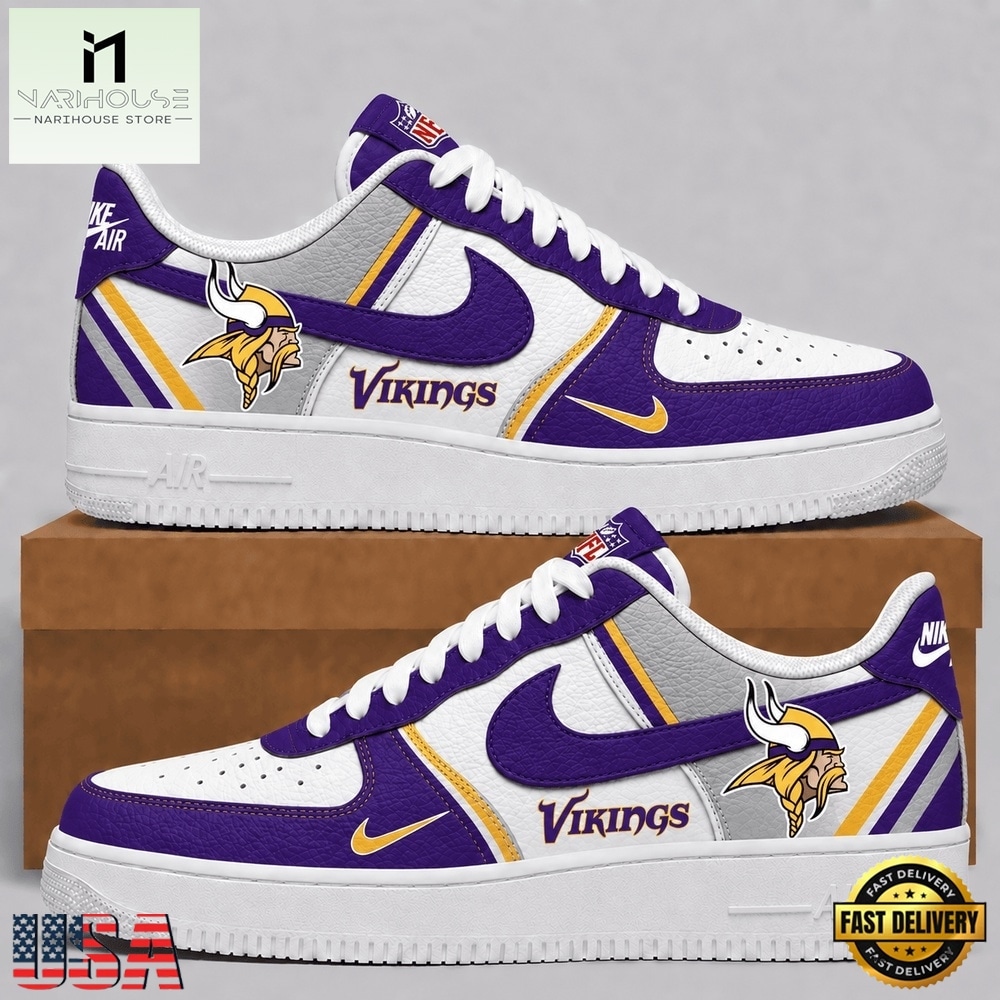 Minnesota Vikings 2026 NFL Team Air Force 1 Shoes Sneakers, NFL Team AF1 Shoes Minnesota Vikings 2026 NFL Team Air Force 1 Shoes Sneakers, NFL Team AF1 Shoes