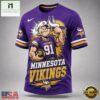 Minnesota Vikings NFL Popeye Bold Cartoon Athletes 3D T Shirt, NFL Sporty Shirt Minnesota Vikings Nfl Popeye Bold Cartoon Athletes 3D T Shirt