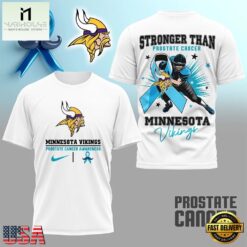 Minnesota Vikings NFL Prostate Cancer Awareness Month 3D Shirt, NFL Sporty Shirt Minnesota Vikings Nfl Prostate Cancer Awareness Month 3D Shirt