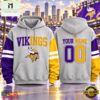 Minnesota Vikings NFL Two Tone Colorblock Varsity Hoodie, NFL Sporty Shirt Minnesota Vikings Nfl Two Tone Colorblock Varsity Hoodie