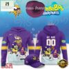 Minnesota Vikings x SpongeBob Limited Edition Personalized Hoodie, Hot 3D Shirt Trend Minnesota Vikings X Spongebob Limited Edition Personalized Hoodie